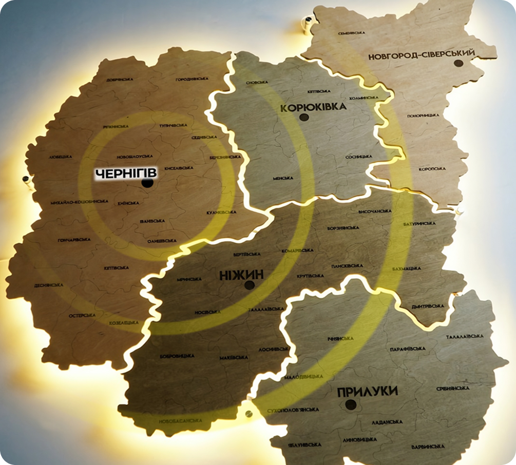 Карта покриття — Чернігів та область